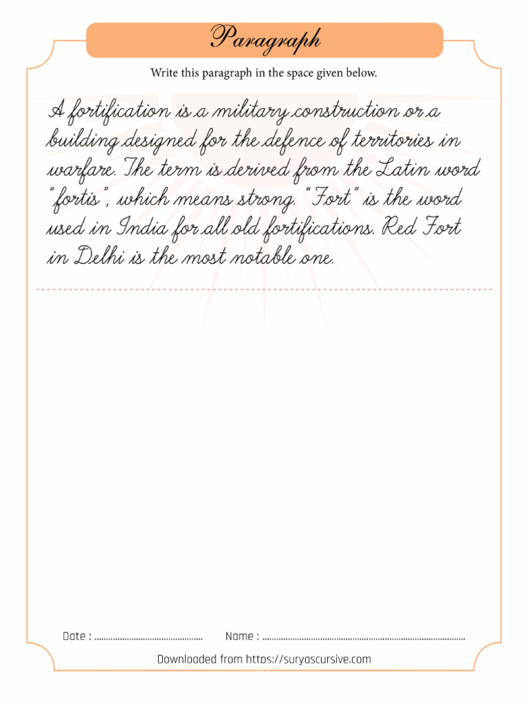 Cursive Paragraph Fortification 0L | PDF