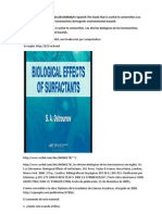 In Spanish. The Book That Is Useful To Universities. Los Efectos Biológicos de Los Tensioactivos - Detergents, Environmental Hazards