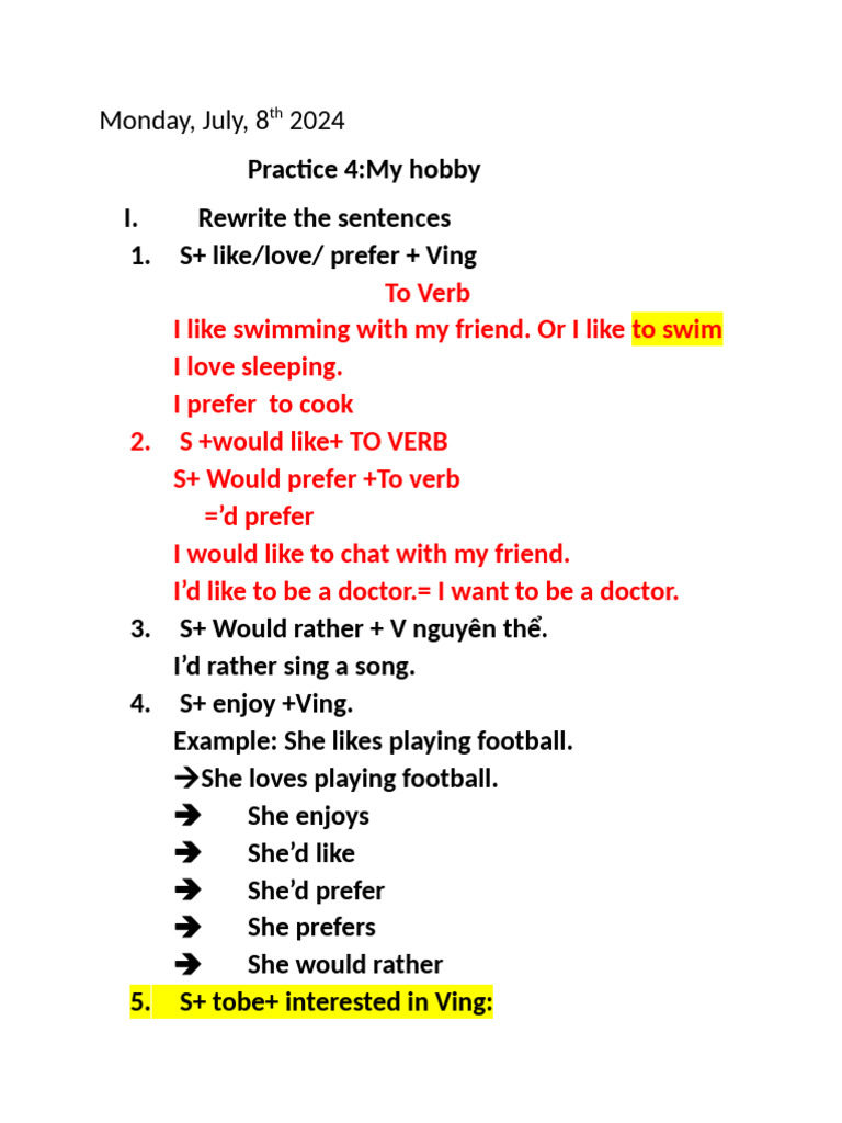 Like - Love.hobby. Grade 5 | PDF