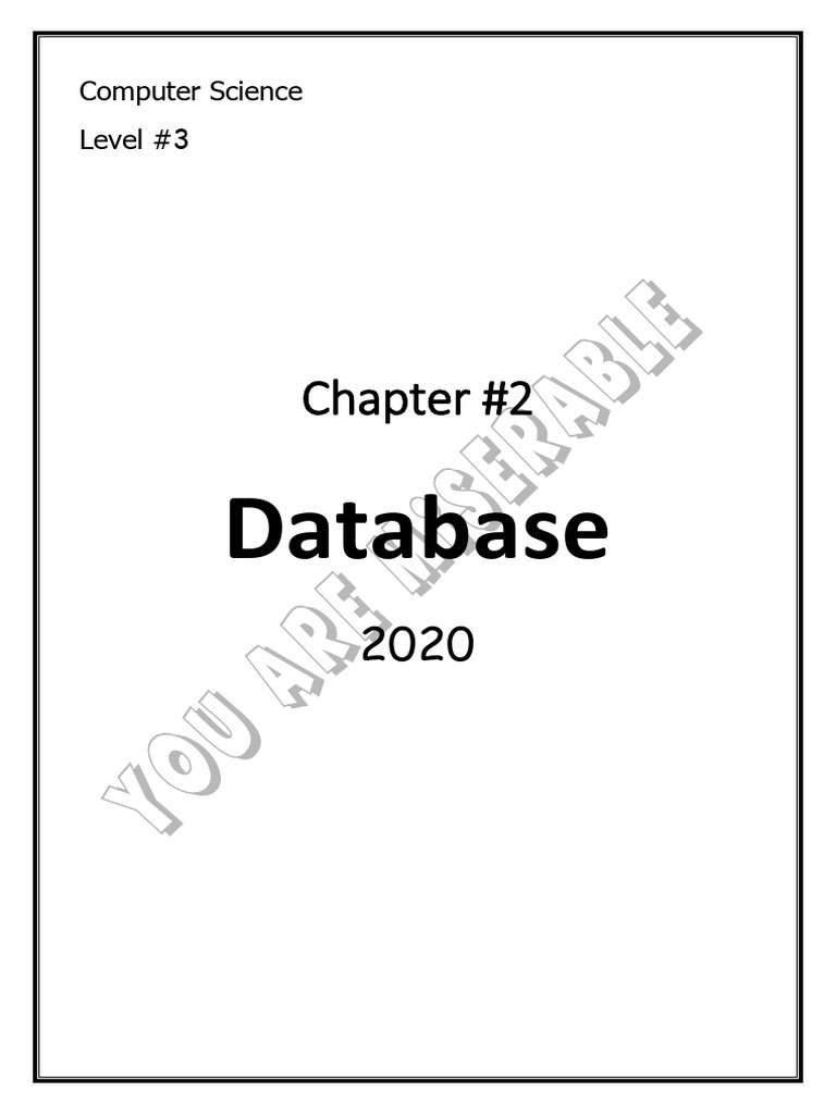 Chapter 02-Database 3CS | PDF | Relational Database | Relational Model