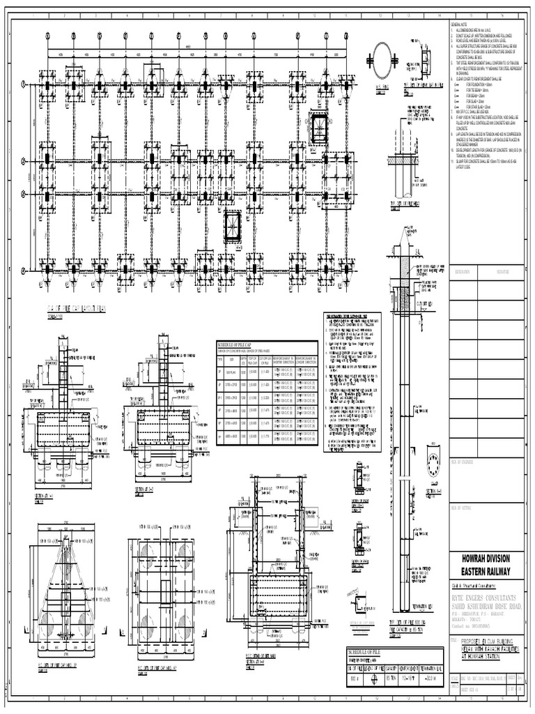 Pile Schedule and Reinforcement Details | PDF | Concrete | Deep Foundation