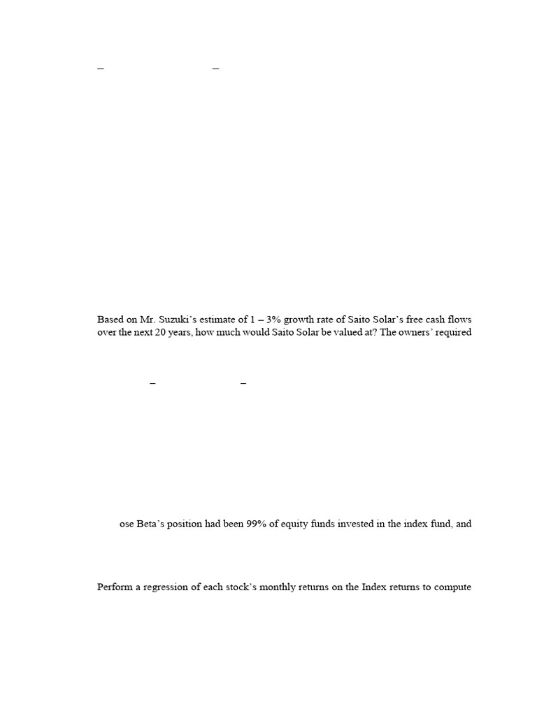 MBA Corporate Finance Case Studies | PDF | Cost Of Capital | Stocks