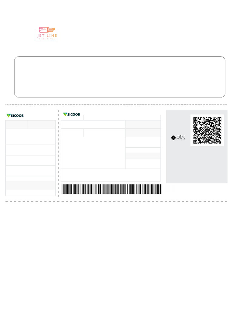 Carnê de Pagamento Jetline Telecom | PDF | Bancos | Serviços financeiros