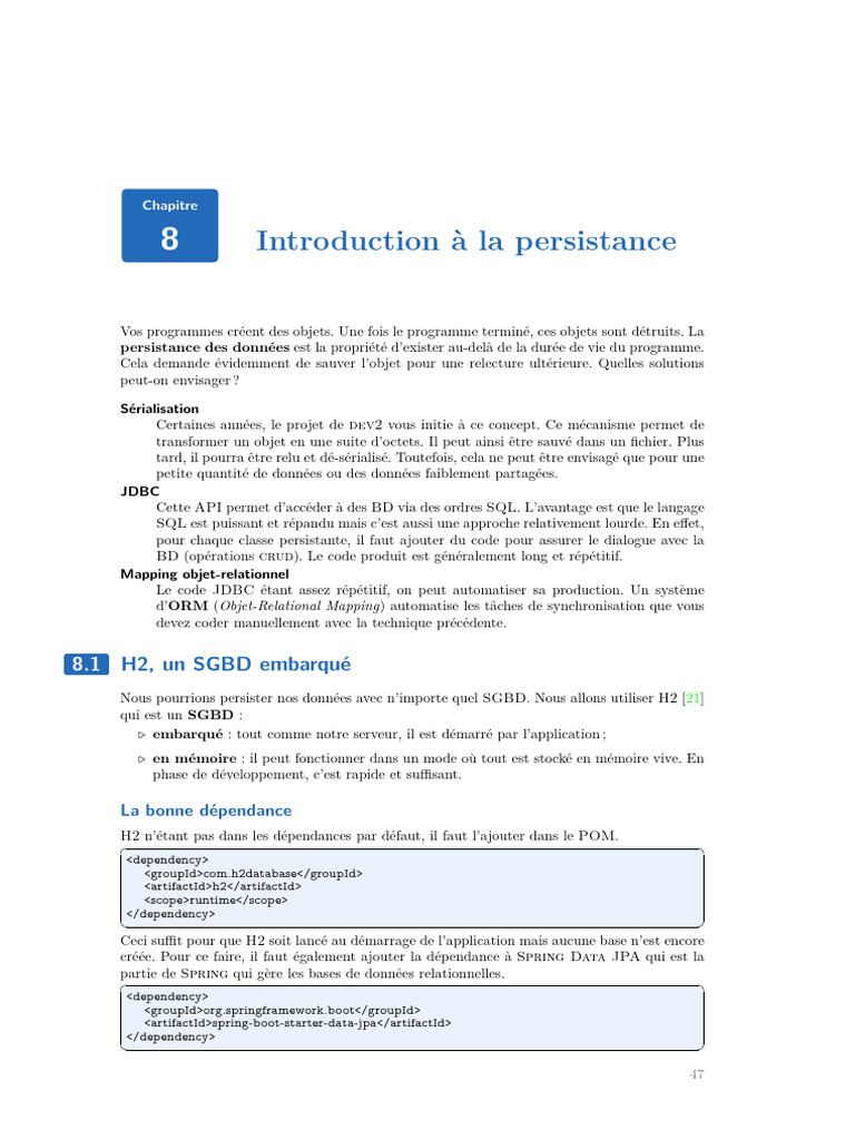 Introduction à la persistance avec JPA | PDF | Bases de données | Java ...