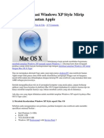 Trik Modifikasi Windows XP Style Mirip Mac OS X Buatan Apple