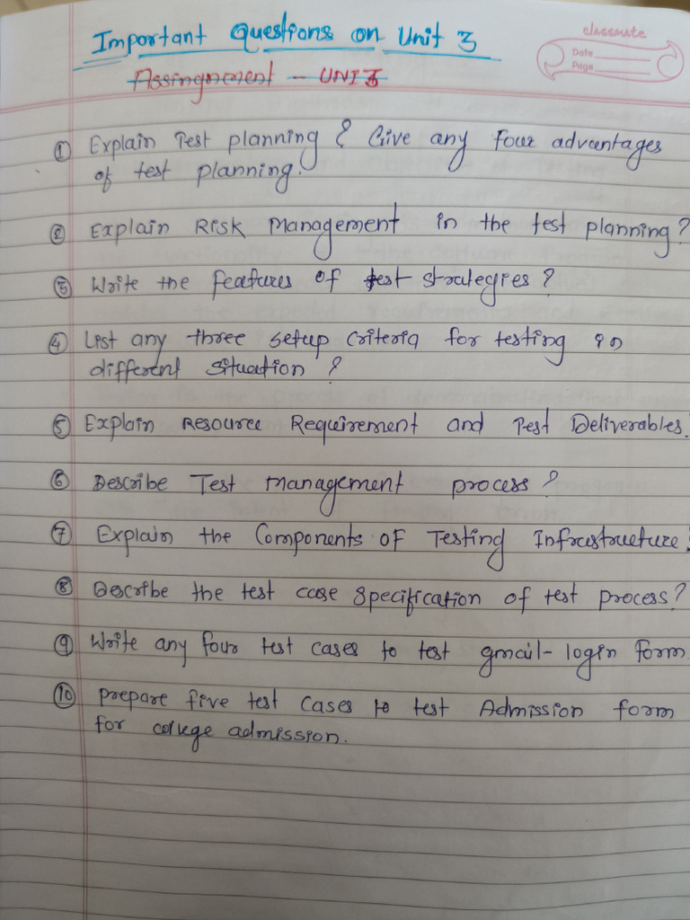 IMP Questions On Unit 3 | PDF