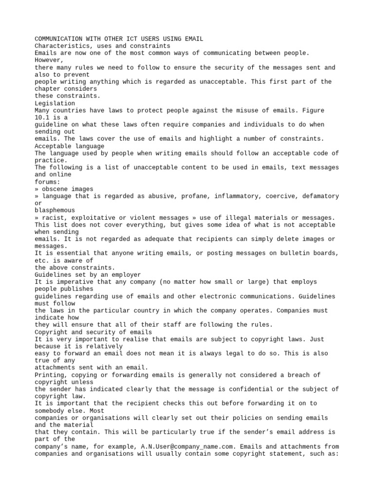 Communication With Other Ict Users | PDF | Computer Mediated ...