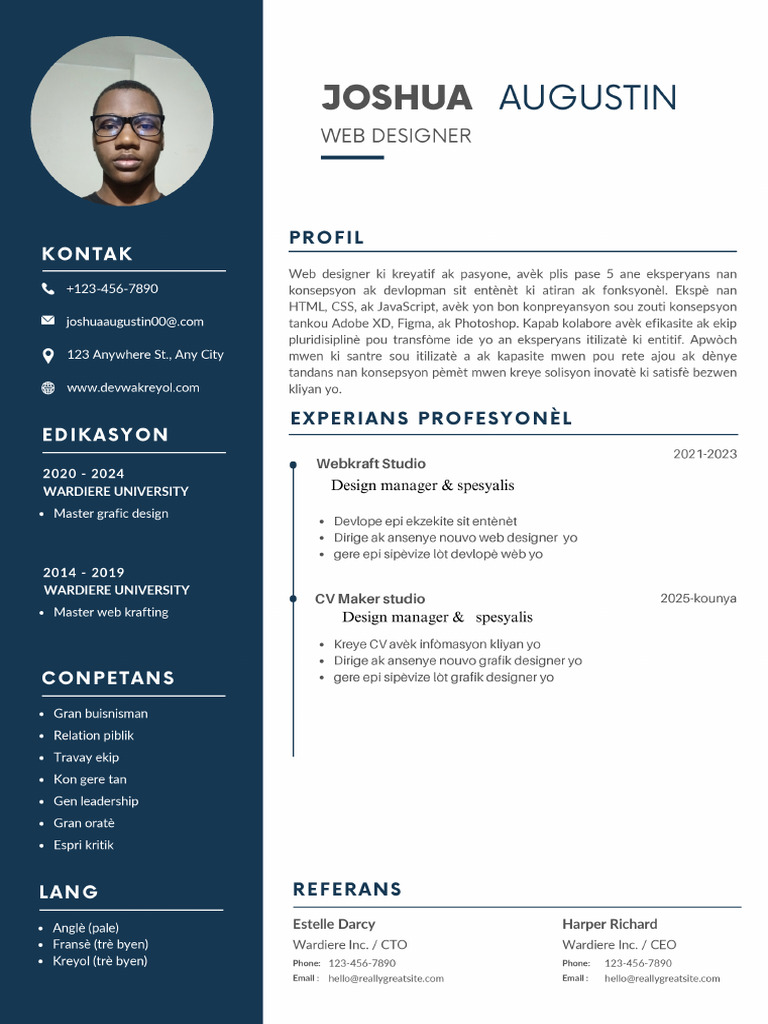 CV Exemple Creole | PDF