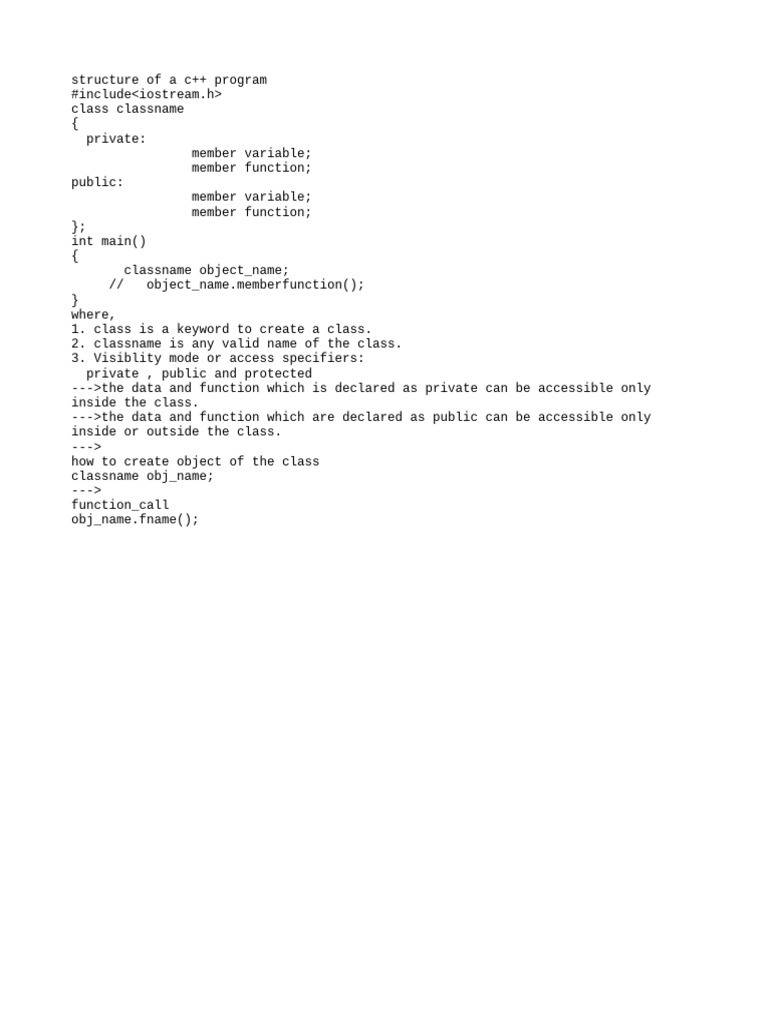 Structure of A C++ Program | PDF