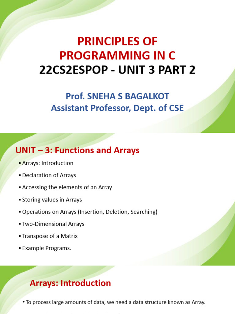 POP Unit 3 Part 2.Pptx | PDF | Integer (Computer Science) | Matrix ...