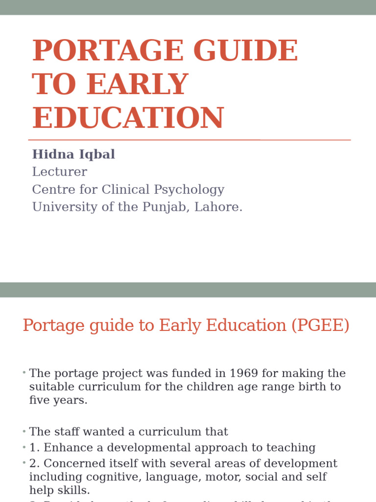 PGEE: Early Education Curriculum Guide | PDF | Child Development | Learning
