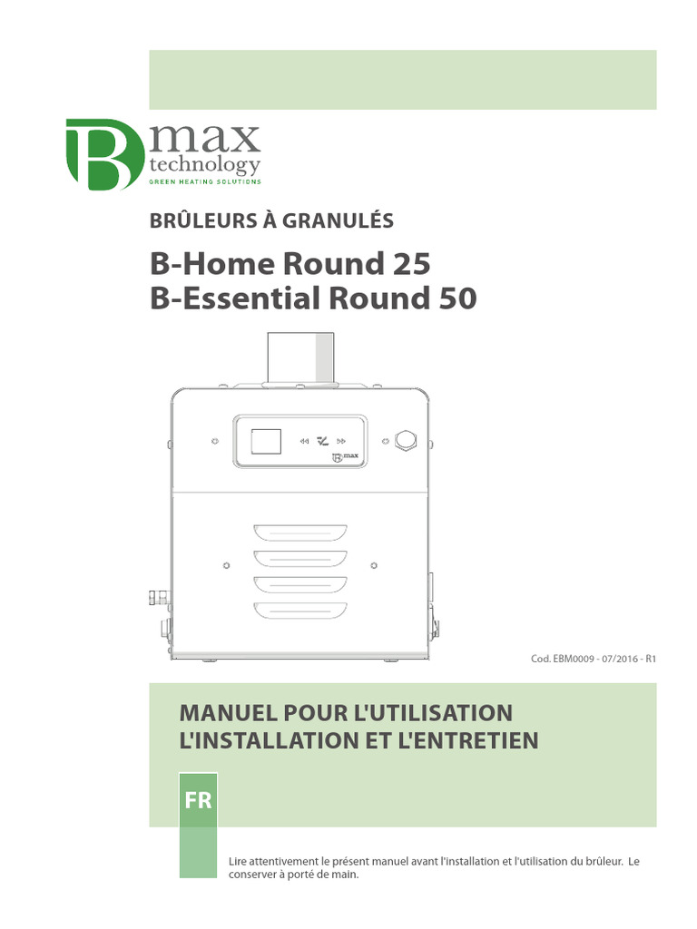 Manuel d'utilisation Brûleurs B-Max | PDF | Chaudière | Allumage