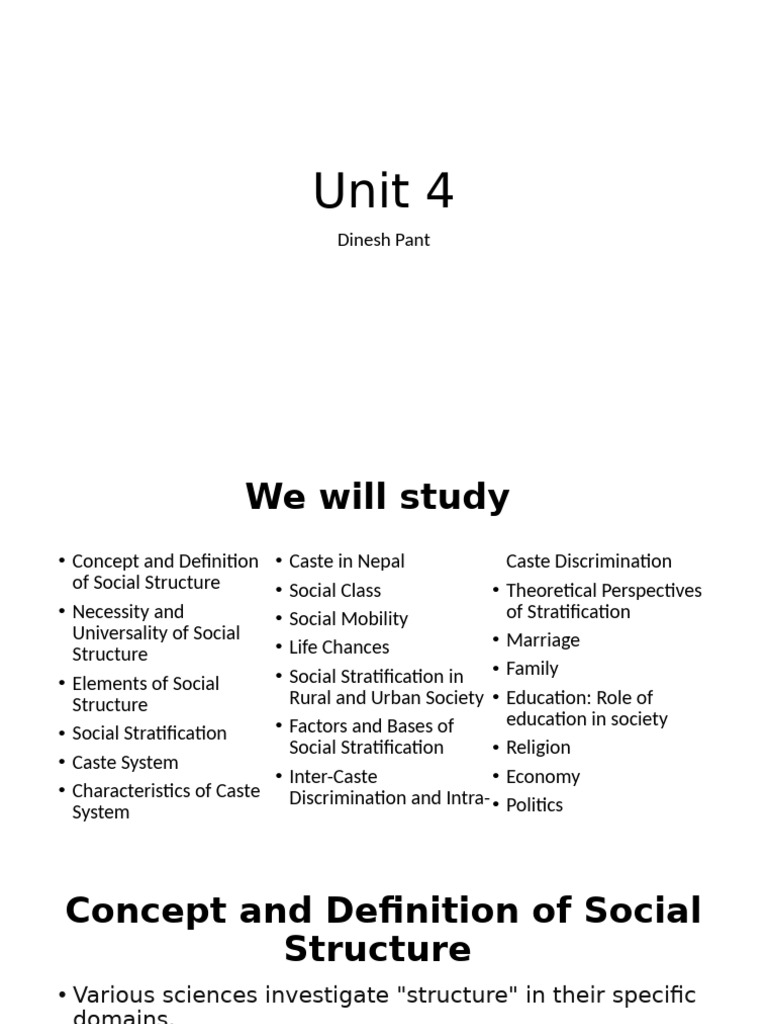 Understanding Social Structure and Stratification | PDF | Social ...