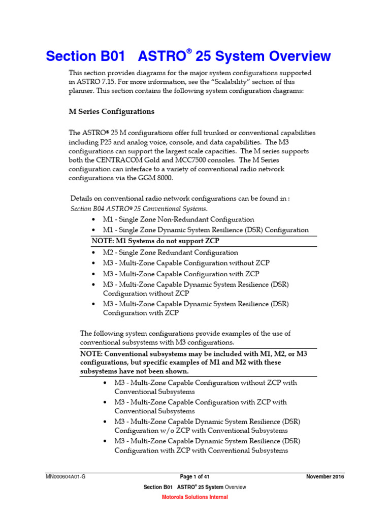 B01 ASTRO 25 System Overview A7.15 | PDF | Virtual Private Network ...