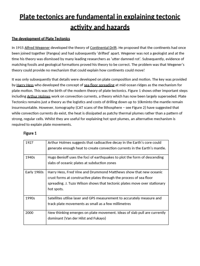 Plate Tectonics Info Sheet | PDF | Plate Tectonics | Volcano