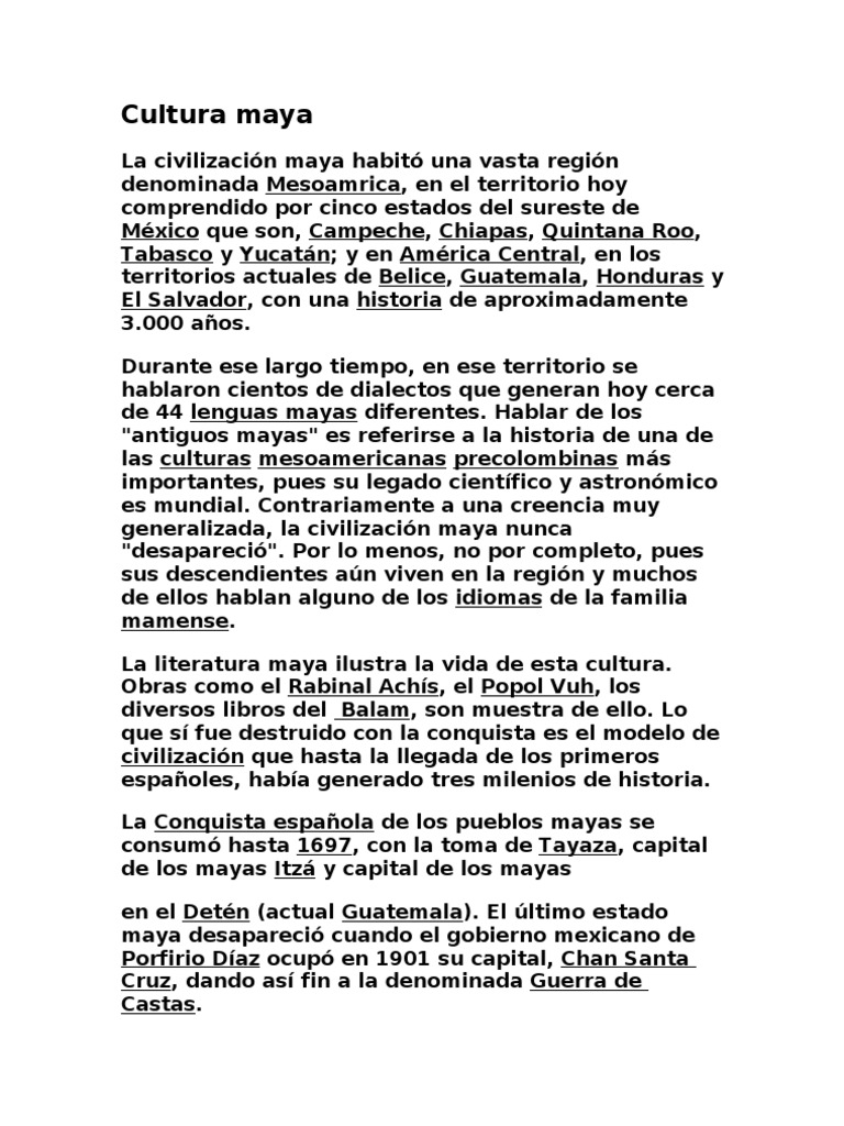 Historia y legado de la cultura maya | PDF | Civilización maya | Guatemala