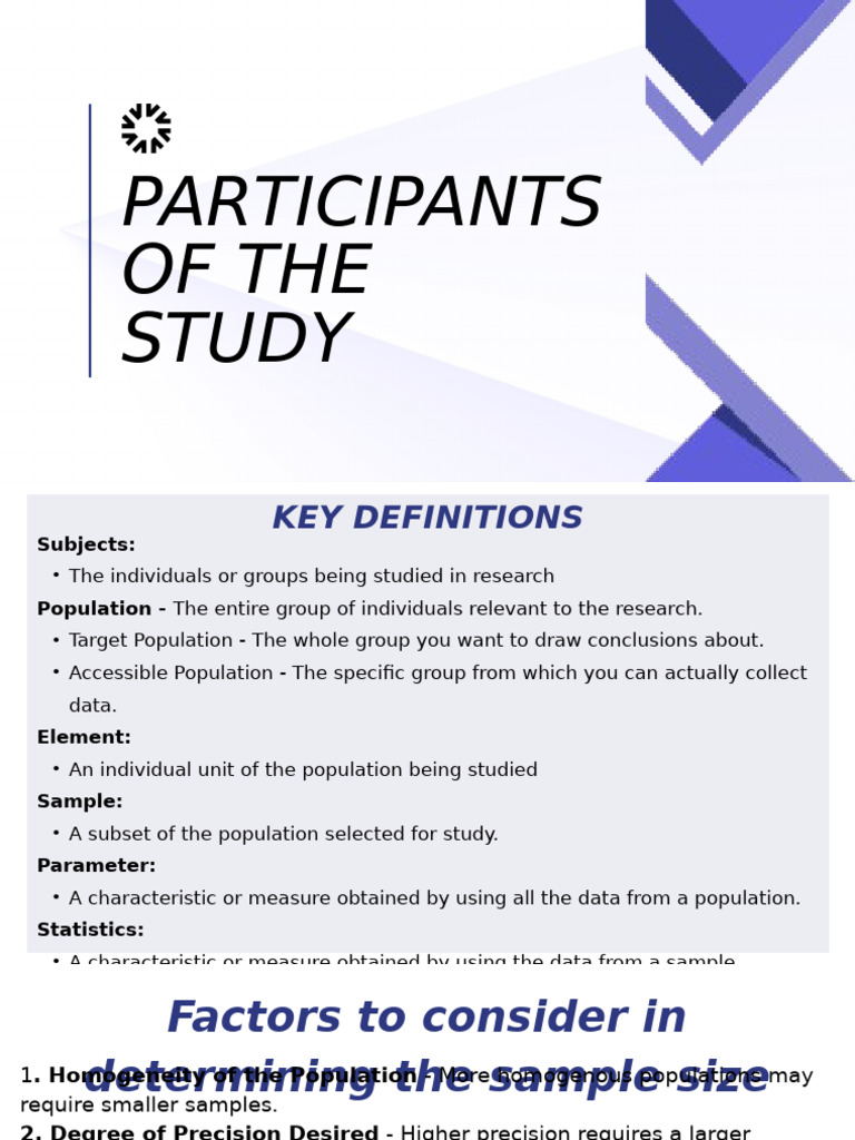 Participants of the Study | PDF