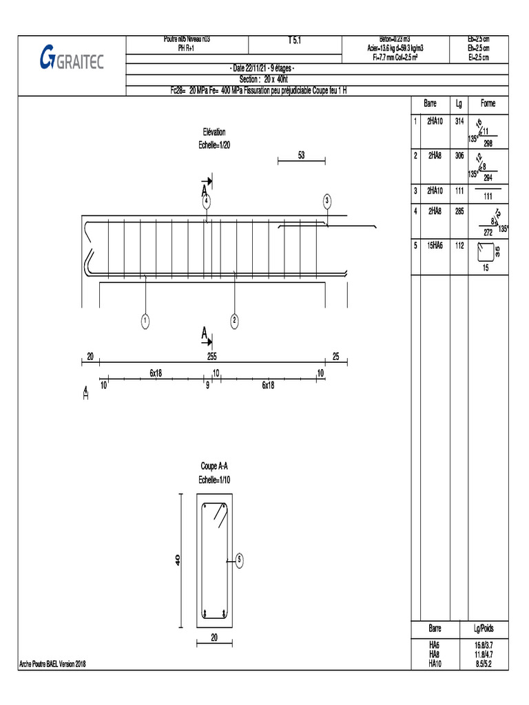 Ferraillage Poutres Béton Armé 9 Étages PDF — free download