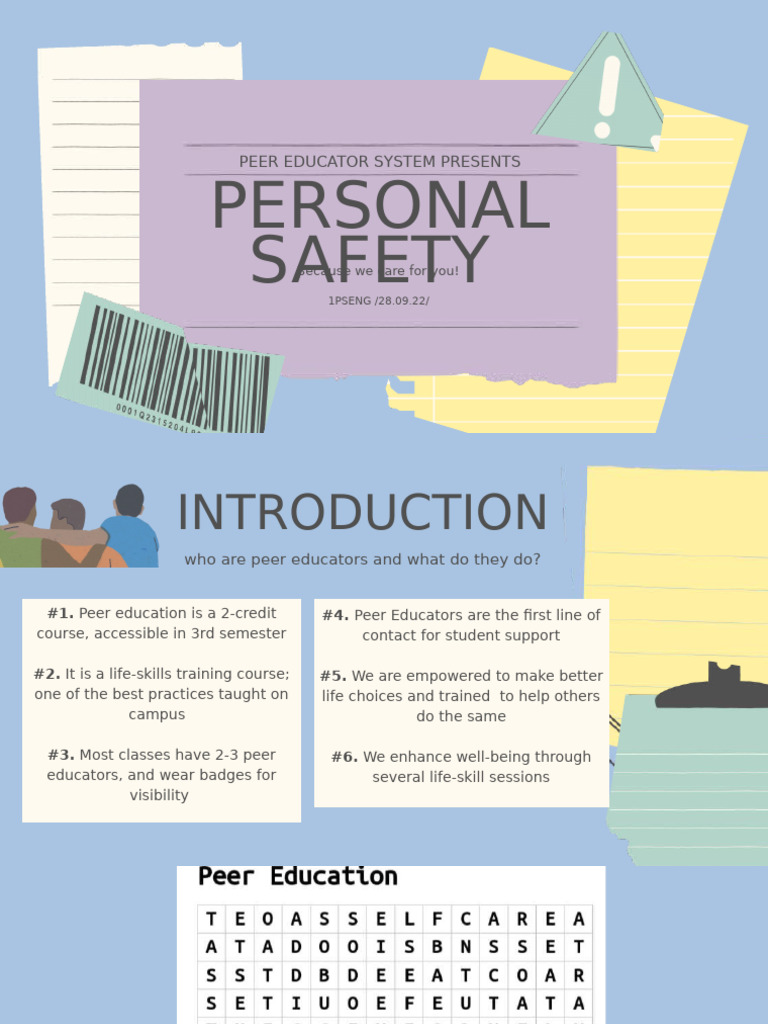 Peer Ed Personal Safety | PDF | Psychological Concepts | Psychology
