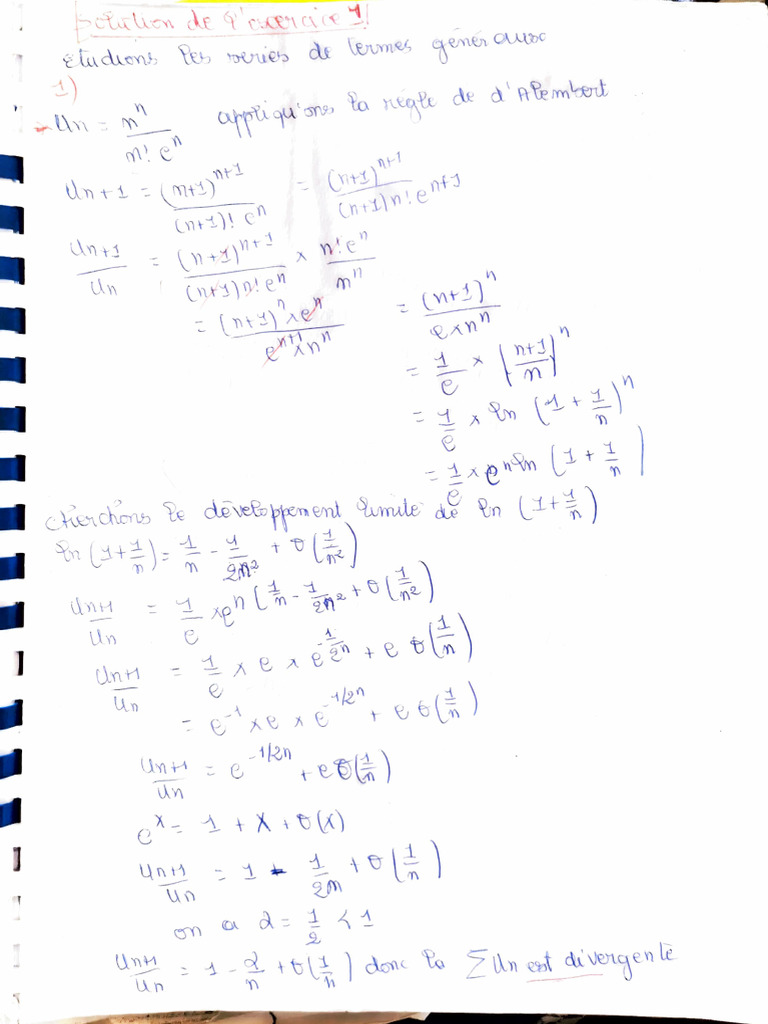 Corrigé TD2 Analyse 3 Suites Numériques | PDF