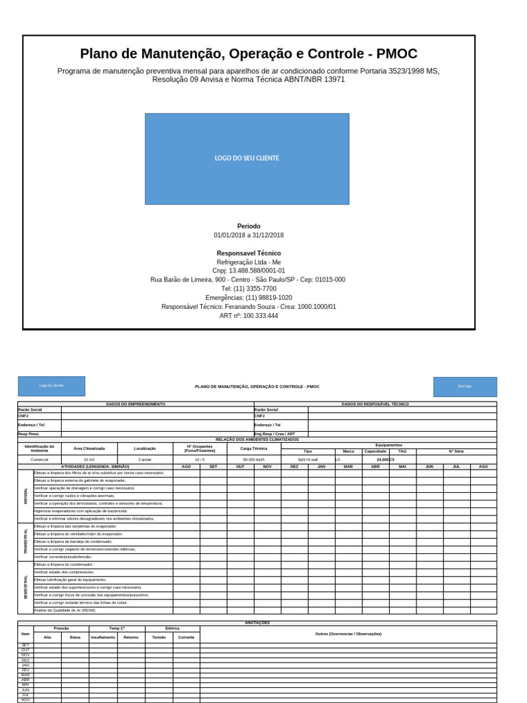 Modelo PMOC para Ar Condicionado | PDF | Ar condicionado | Física ...