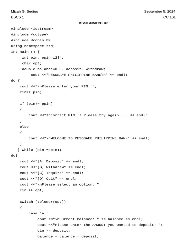 ASSIGNMENT BANK | PDF