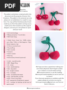 Cherry Keychain Crochet Pattern