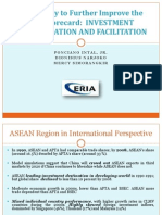 ERIA Study To Further Improve The AEC Scorecard: INVESTMENT Liberalization and Facilitation