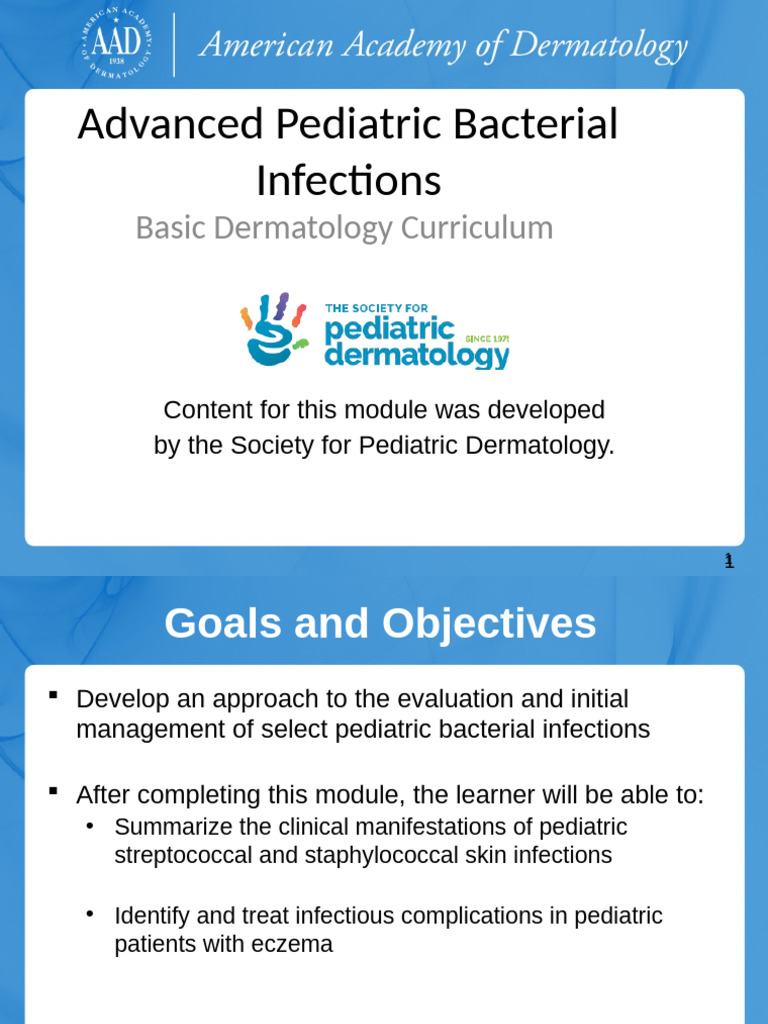 Advanced+Pediatric+Bacterial+Infections Final | PDF | Dermatitis ...