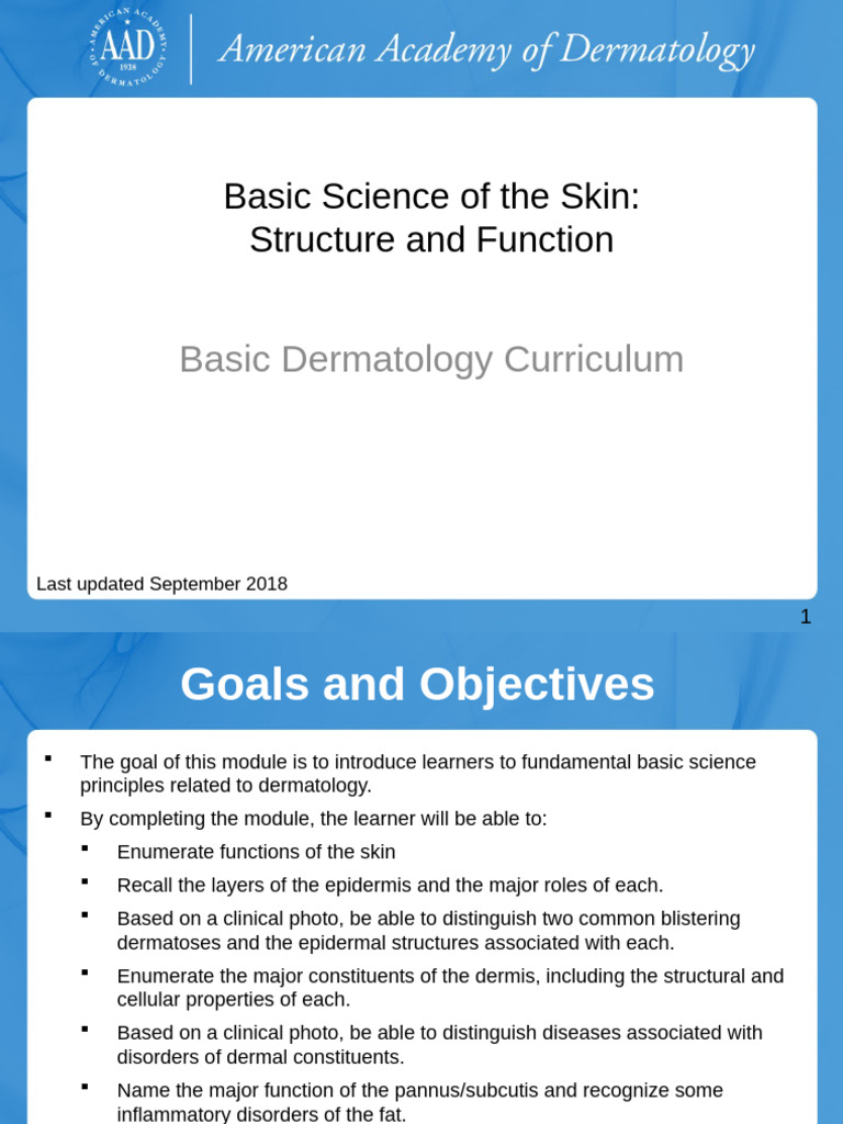 Basic Science of Skin | PDF | Epidermis | Skin