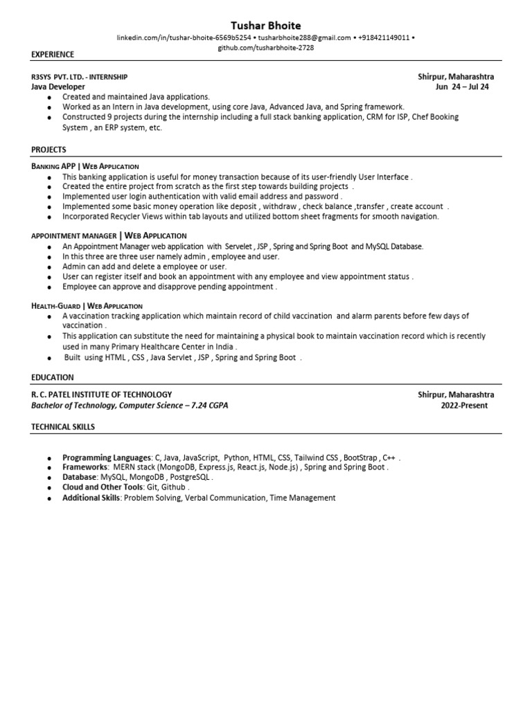 Java Development Internship Projects | PDF | Web Application | Java ...