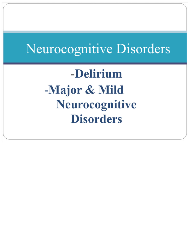 Lec+19+Neurocognitive+Disorders 11.24 | PDF | Alzheimer's Disease ...
