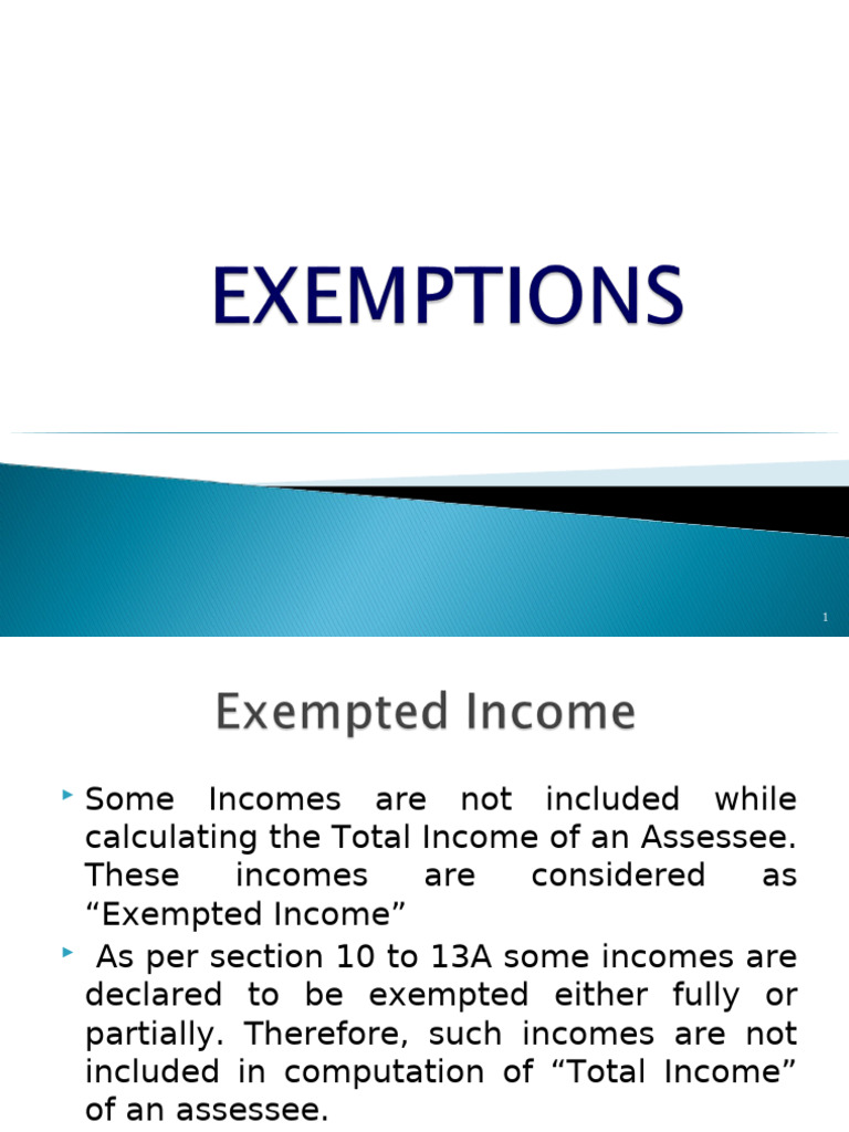 Exemptions Pdf Salary Dividend