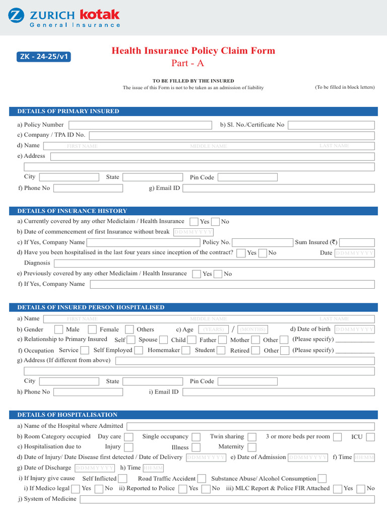 Health Insurance Part A Claim Form ZK v1 24 25 23072024 6027f8100c ...