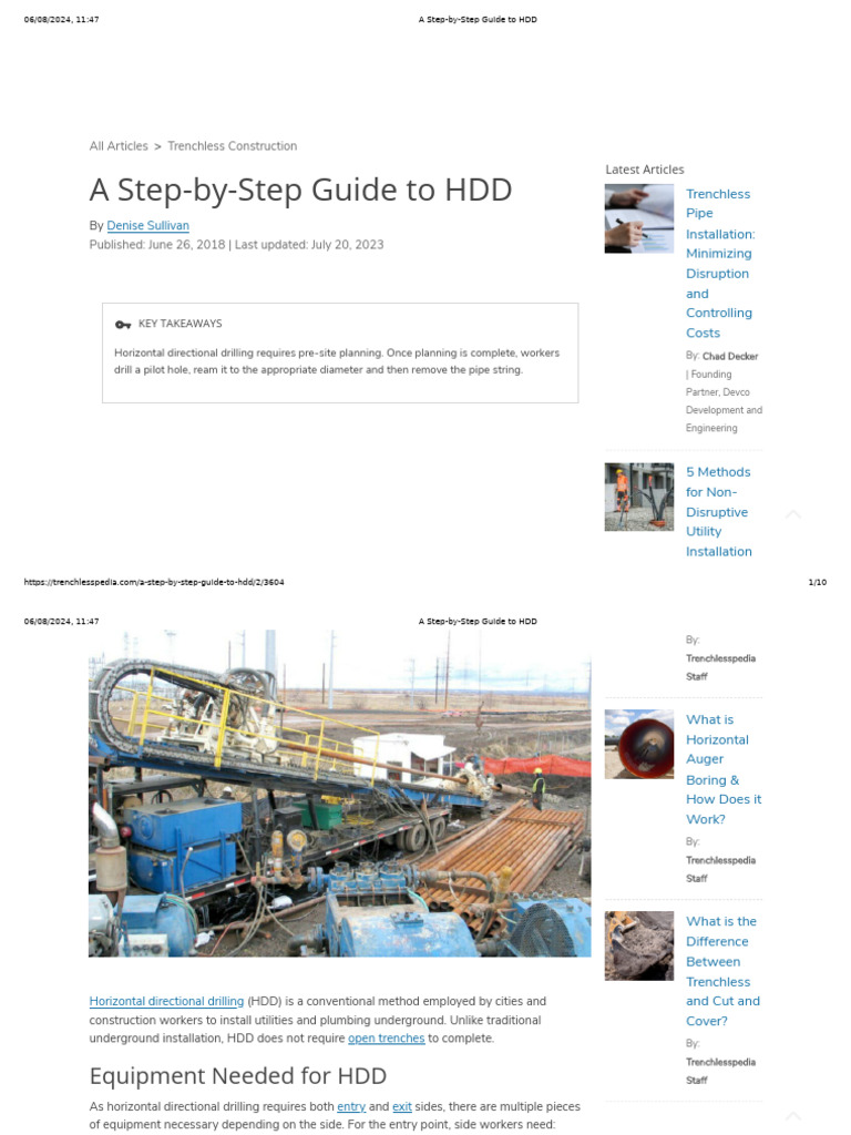 A Step-by-Step Guide To HDD-2 | PDF | Drilling | Drill