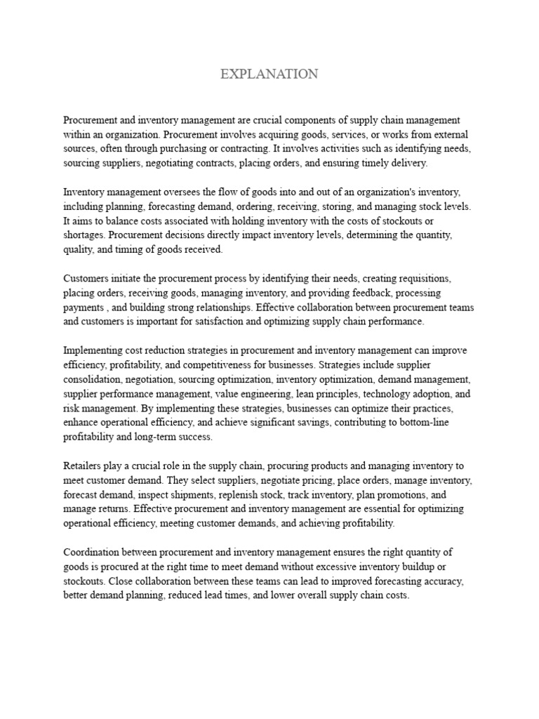 Explanation pdf inventory supply chain