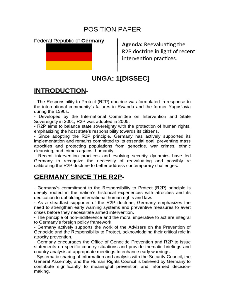 Position Paper of Germany | PDF