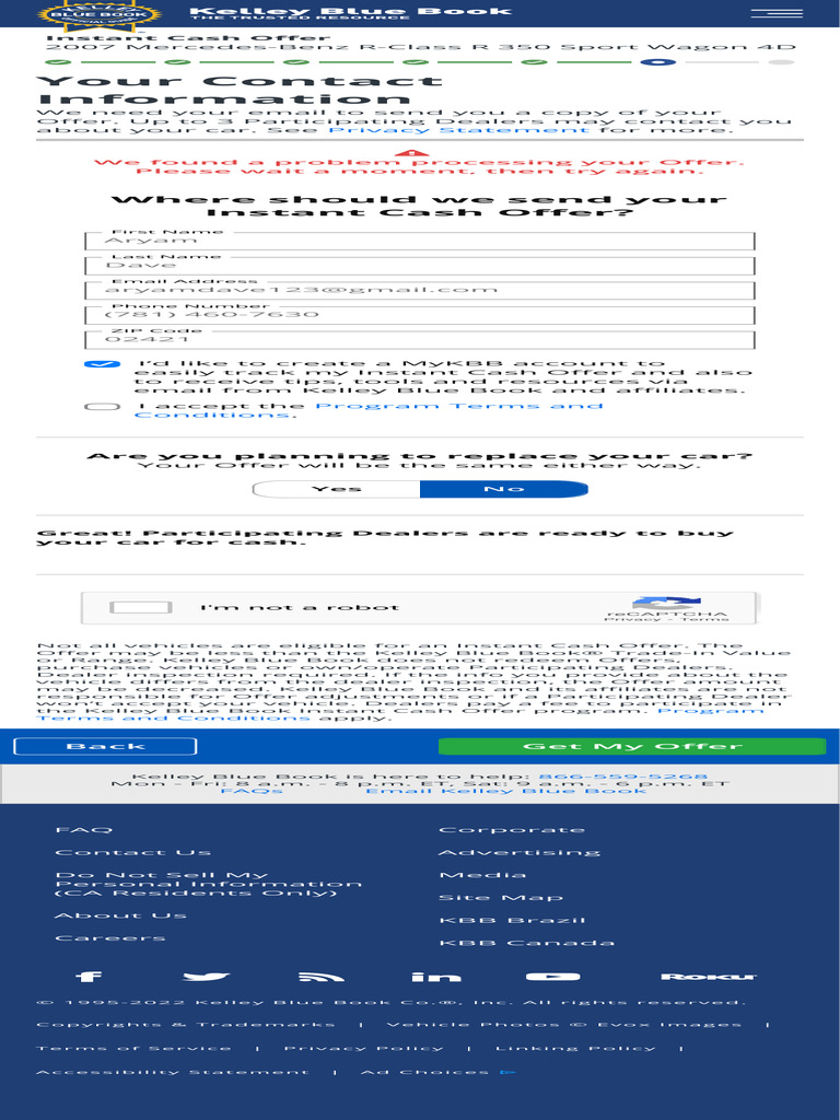 Instant Cash Offer - Kelley Blue Book | PDF