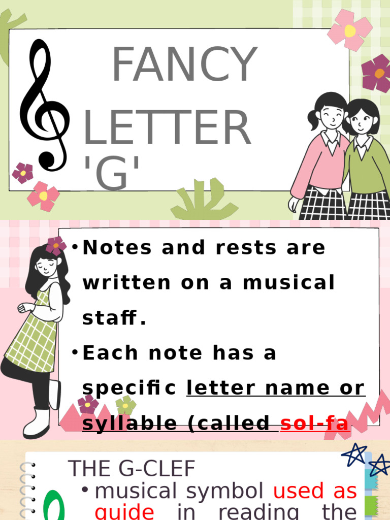 Q3 L1 Fancy Letter G | PDF | Clef | Pitch (Music)