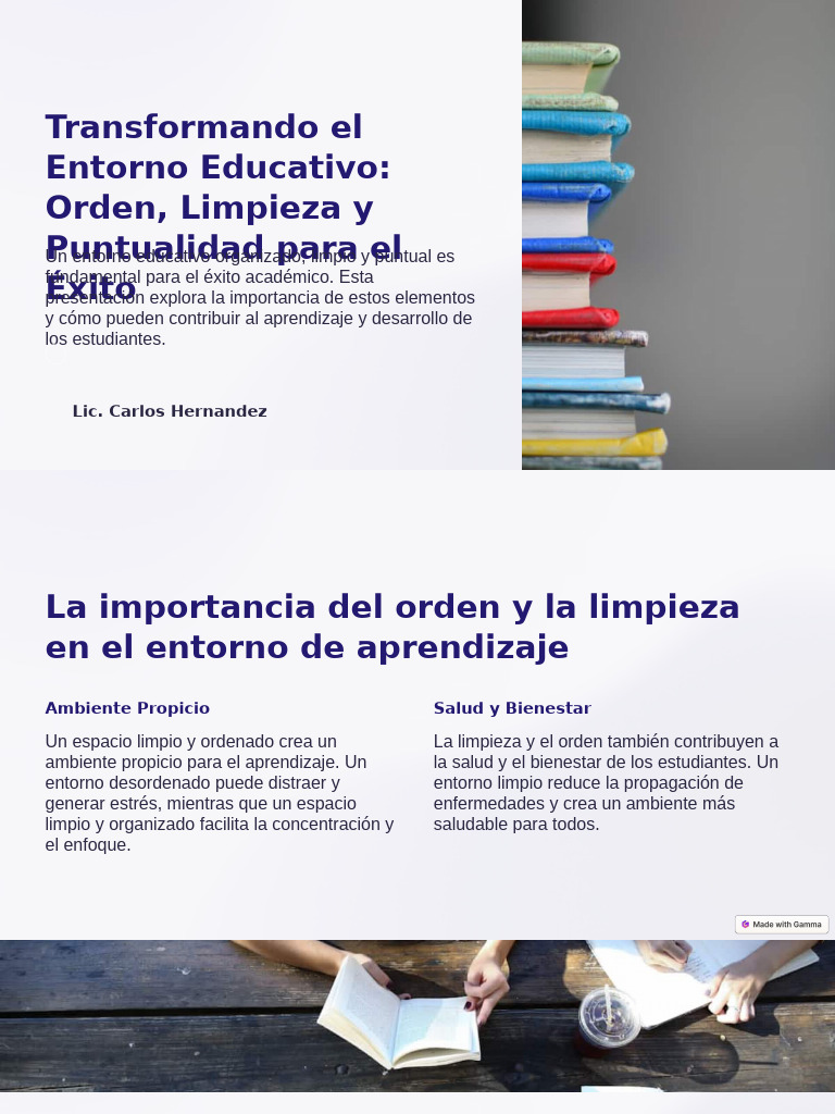 Orden y Limpieza en Educación Exitosa | PDF | Enseñando | Aprendizaje