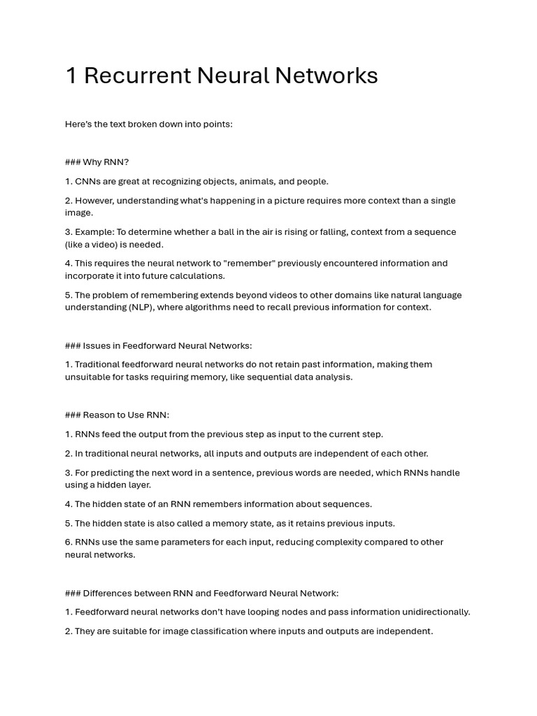 Understanding Recurrent Neural Networks | PDF | Artificial Neural ...