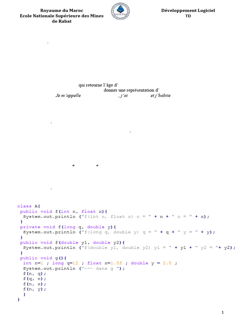 Exercices de Programmation en Java | PDF | Sphère