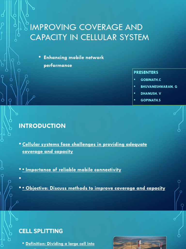 Enhancing Cellular Coverage & Capacity | PDF | Cellular Network ...