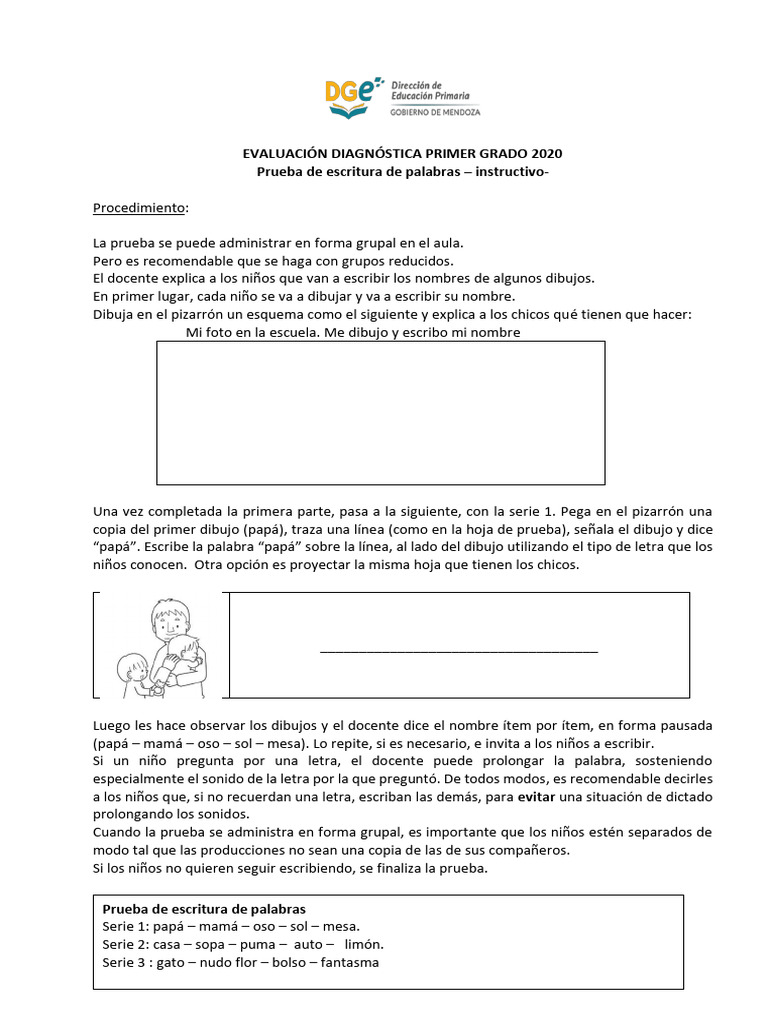 3 Prueba De Escritura Pdf