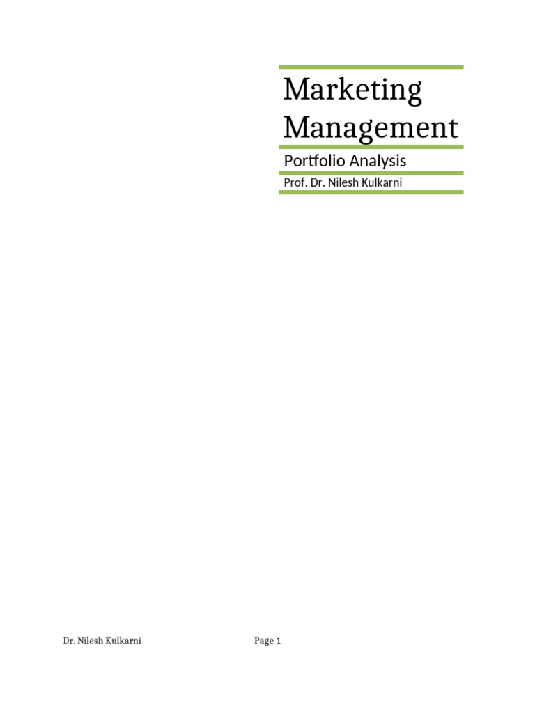 Portfolio Analysis | PDF | Investing | Business