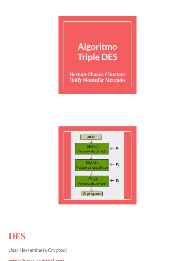 Triple DES | PDF | Cifrado | Clave (criptografía)