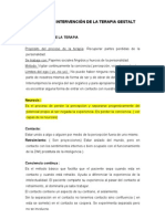 Tecnicas de Intervencion de La Terapia Gestalt