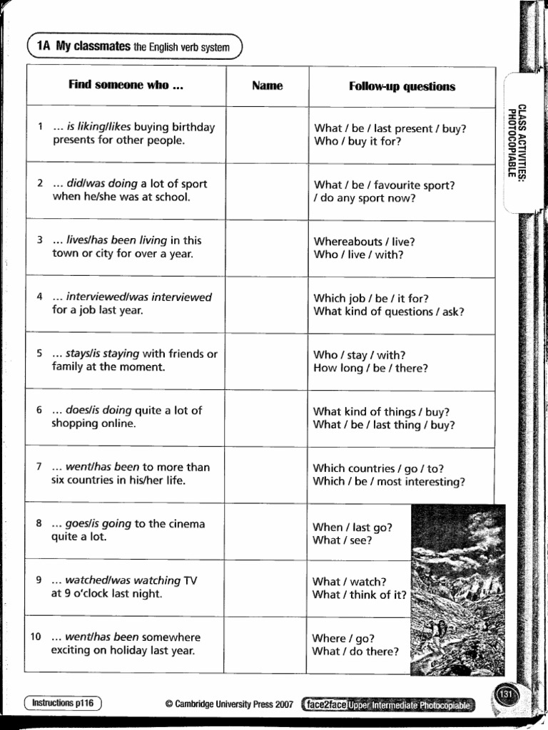 F2F UIM TBCA 1A My Classmates | PDF