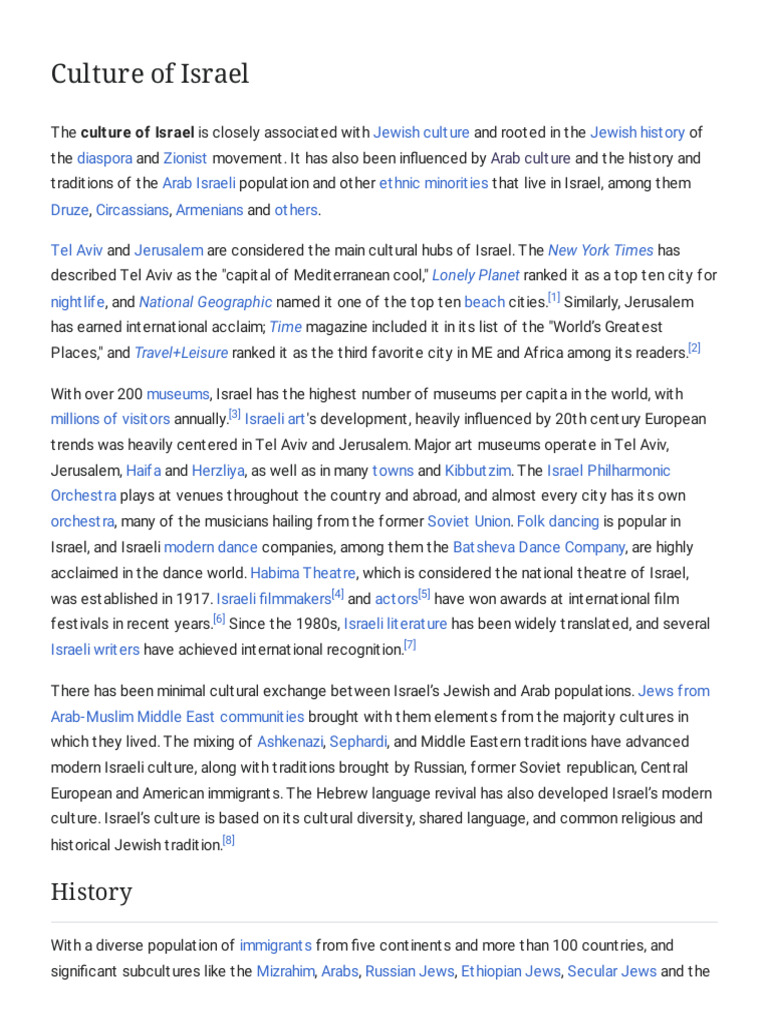 Culture of Israel - Wikipedia | PDF | Kabbalah | Jews And Judaism