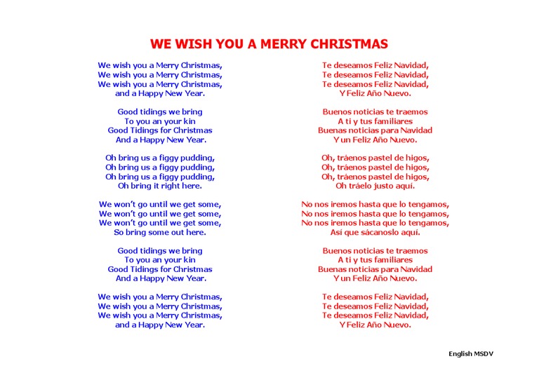 We Wish You A Merry Christmas PDF